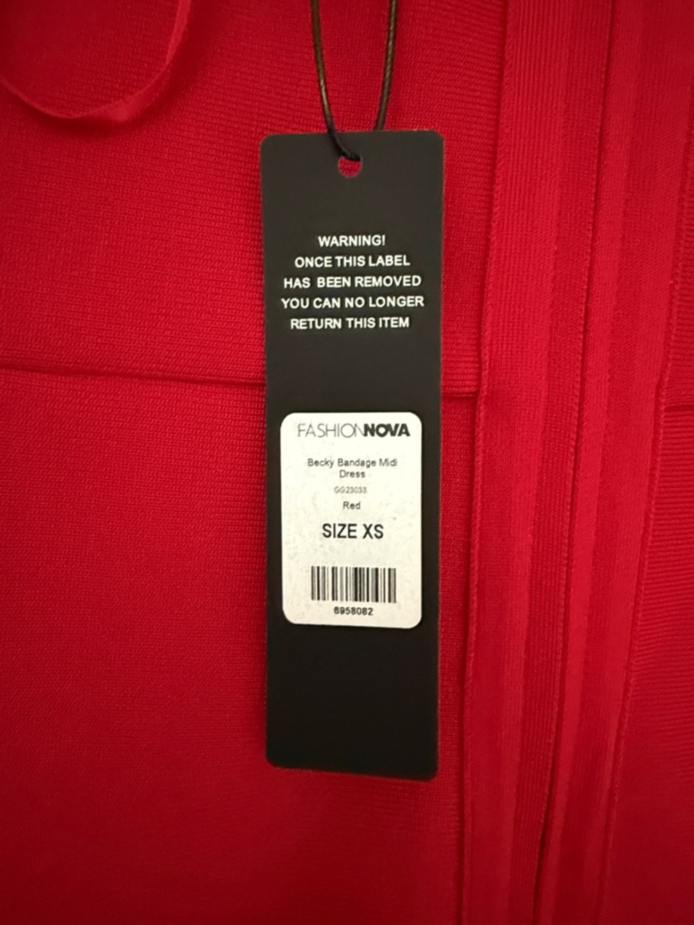 Fashion Nova Red Bustier Bodycon Dress - Picture 7 of 9